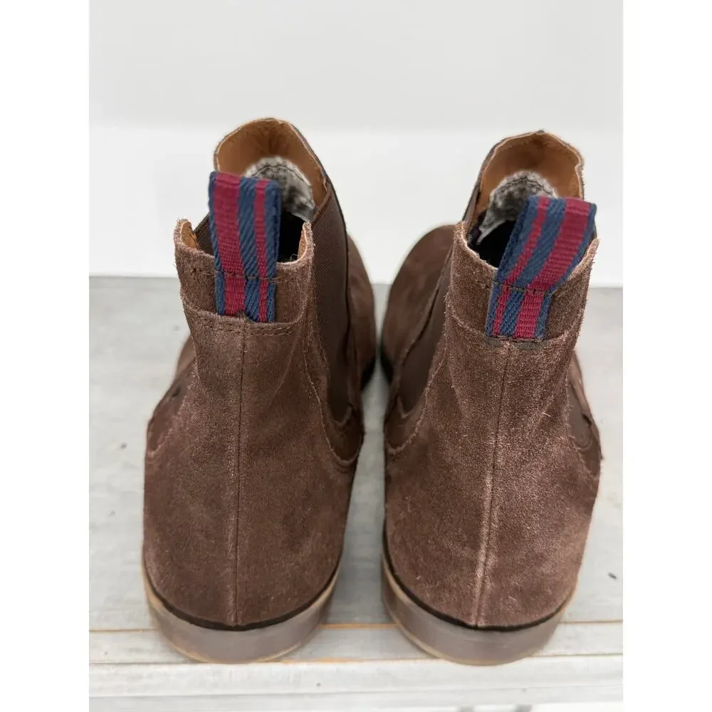 Ben Sherman Brown Suede Chelsea Leather Boots Men's Size 11 Casual Dress Ankle
